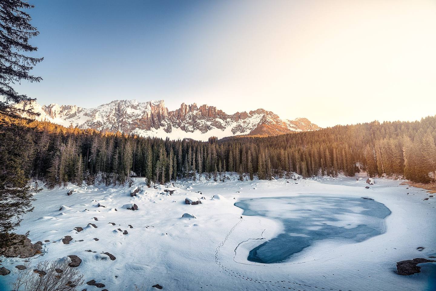 Un chalet en bois enneigé dans les montagnes françaises entouré de sapins.