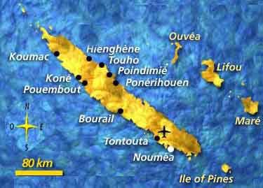 carte de Nouvelle-Calédonie