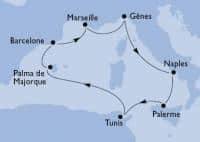 Croisière Italie Espagne Tunisie