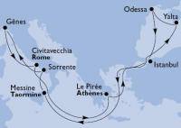 Croisière en Europe du Sud avec 4 itinéraires