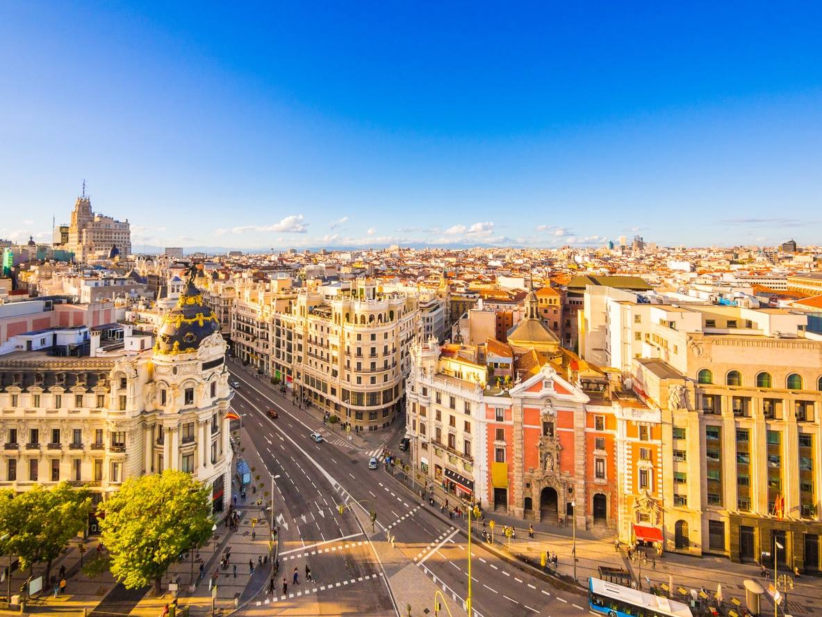 Gran Vía, Madrid - Location de voiture