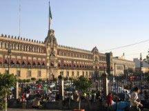 Le « Zócalo » et le centre ville de la ville de Mexico