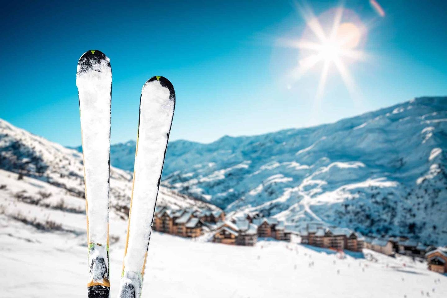 En haut des pistes de ski en Savoie