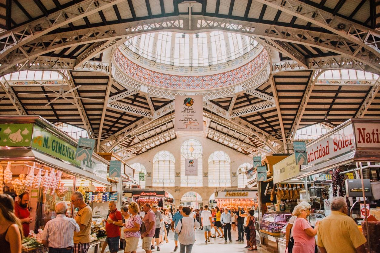 Le marché central de Valence - Photographie de stock