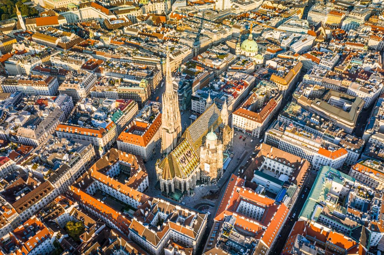 La Hofburg - Photographie aérienne