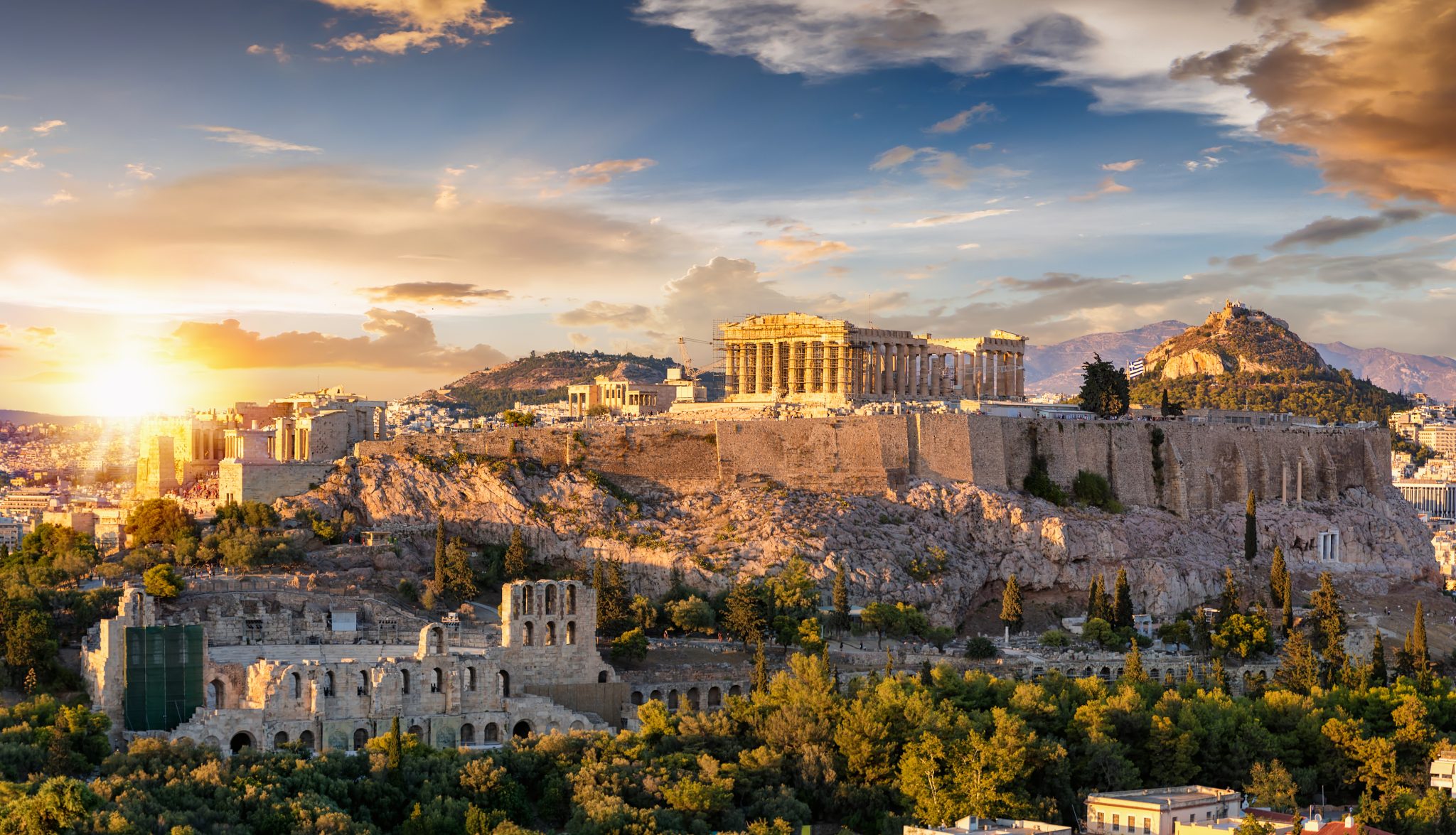 Panoramique de l'Acropole d'Athènes