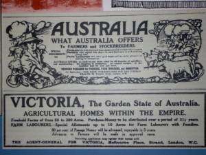 ancienne affiche publicitaire - Australie