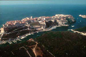 Citadelle de Bonifacio - vue aérienne