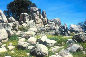 Au sud de l'ile de Corse - groupe de statues-menhirs