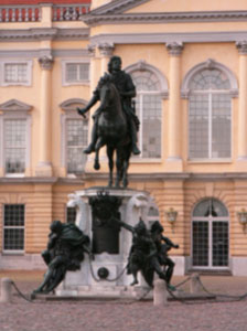 La statue équestre du Grand Electeur, dans la Cour d&rsquo;Honneur