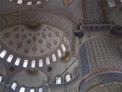 L&rsquo;intérieur de la mosquée bleue