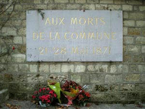 le mur des fédérés, lieu de mémoire de la Commune de Paris
