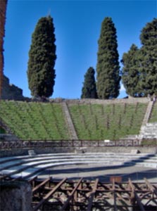 Vestige d&rsquo;un théâtre que comptait Pompéi