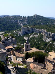 Le village des Baux vu du château