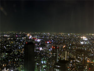 Vue panoramique depuis le 45è étage du gouvernement métropolitain de Tokyo