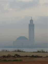 Mosquée Hassan II vue du phare d'El Hank