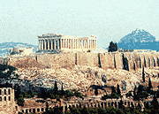 Vue générale de l'Acropole, le Parthénon
