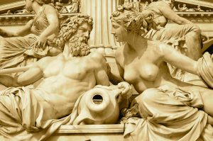 origines des dieux de l'olympe : Zeus et Hera à l'Autriche Parlement, à Vienne