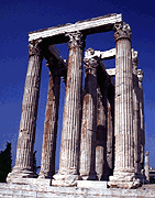 le temple de Zeus, les colonnes