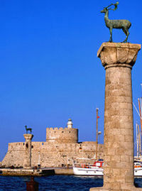 Le port de Mandraki, Rhodes