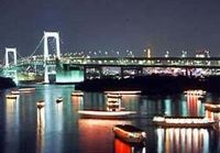 Les vues nocturnes sur l'île d'Odaiba
