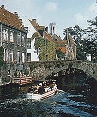 Canaux de Bruges, en Belgique