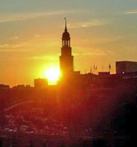 Ville illuminée de Hambourg