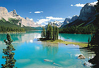 Le lac Maligne en Alberta