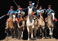 Un spéctacle d'équitations brillantes à Buenos Aires