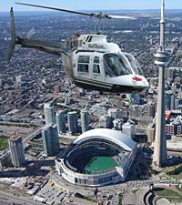 Visite en hélicoptère au-dessus de la ville de Toronto