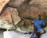 Un art ancestral des roches anciennes à Cooktown, Cairns