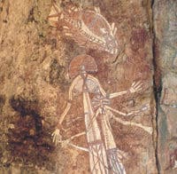 La peinture rupestre aborigène de Nourlangie Rock, Darwin