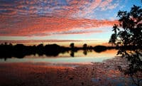 Un beau coucher de soleil au parc national de Kakadu, Darwin