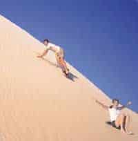 Une glissage sur les dunes de sable, Perth