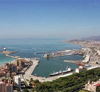 Le port de Malaga, Andalousie