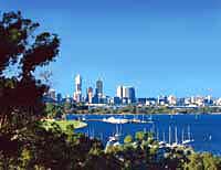 Une vue magnifique sur la ville de Perth