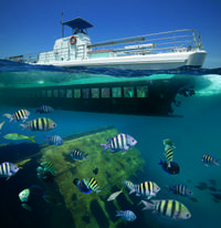 L'explorateur semi-sous-marin de Seaworld, Aruba