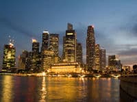 Visite en soirée de la ville de Singapour