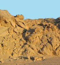 Un paysage désertique à Hurghada