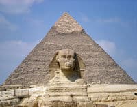 Pyramide et sphinx , symbole de l'Egypte