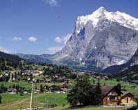 La ville de Grindelwald "Village Glaciers", Lucerne