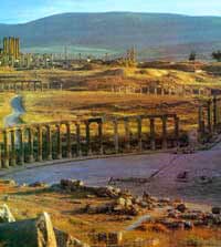 Le reste de la ville de Jerash
