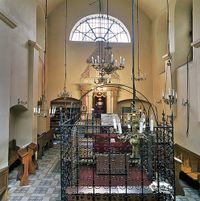 Dans un synagogue à Cracovie