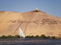 Un bateau à voile sur le Nil