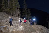 Marche nocturne à Banff
