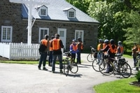 Le groupe au départ de la visite en vélo