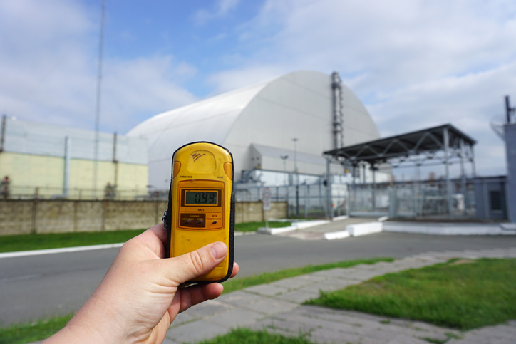 Le taux de radiation, près de Tchernobyl