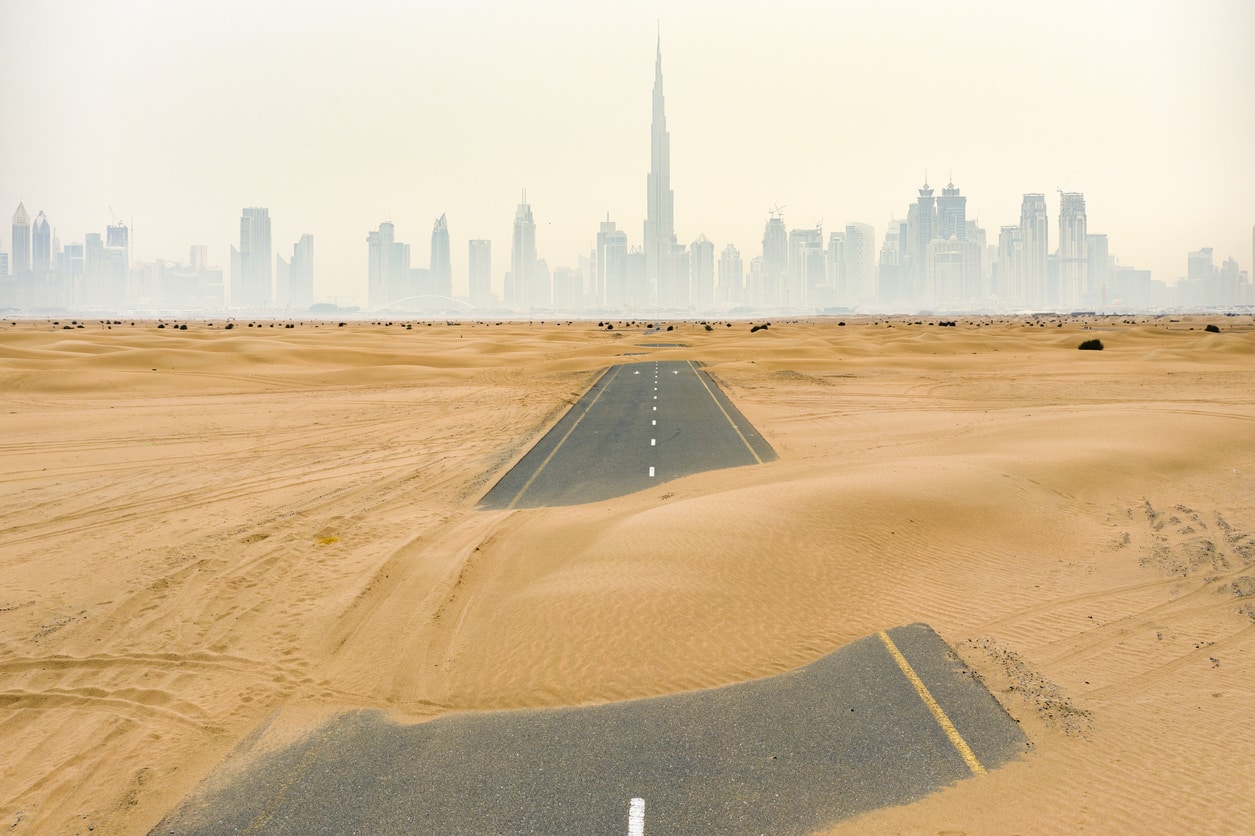 désert - Route semi-désertique de Dubaï