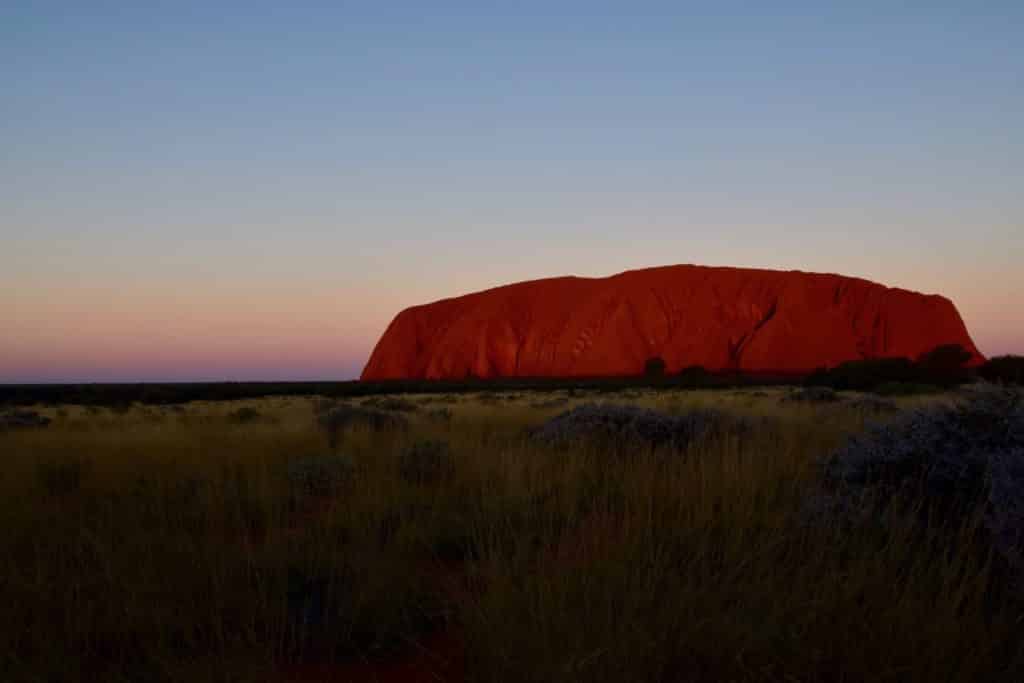 Uluru - Zone d'observation du coucher du soleil d'Uluru
