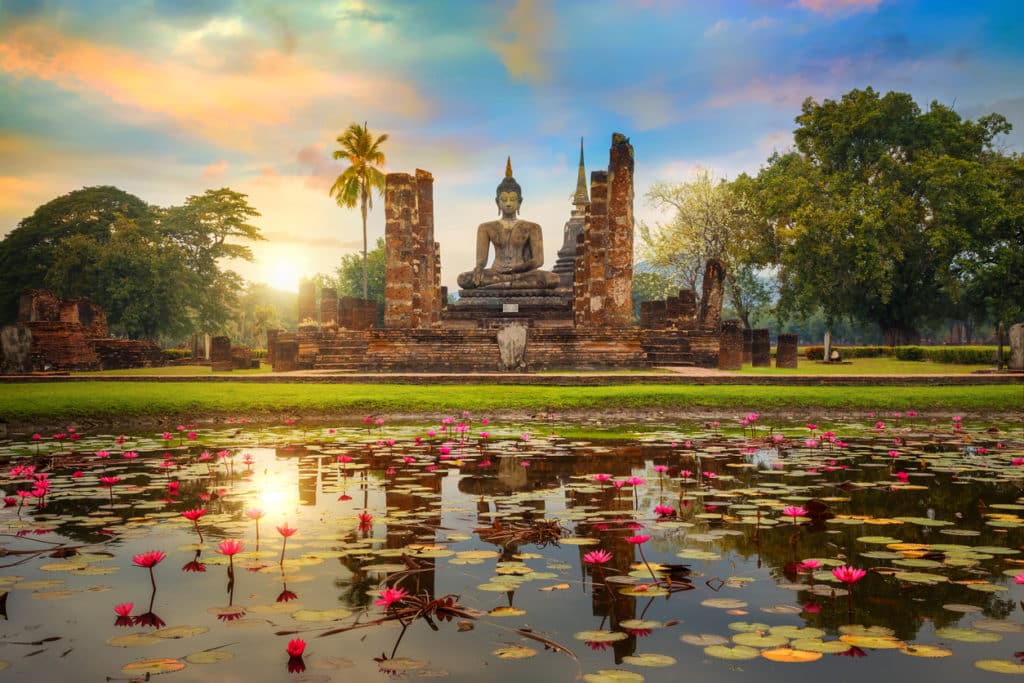 Temple Wat Mahathat, Thaïlande